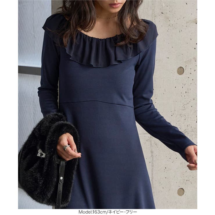 2wayフリルカラーワンピース 2way フリルカラー | KOBE LETTUCE | 詳細画像3 