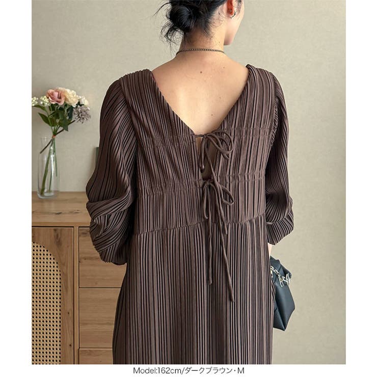 前後2way長袖プリーツワンピース 前後2way 長袖 | KOBE LETTUCE | 詳細画像20 