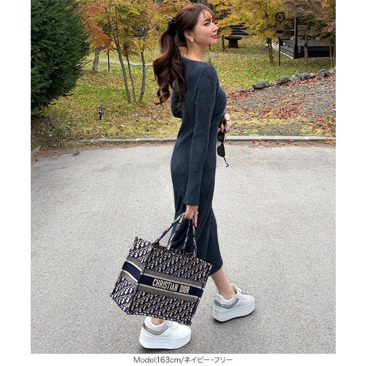 [ 岡部あゆみさんコラボ ]シャギーニットワンピース［E3540］ | KOBE LETTUCE | 詳細画像15 