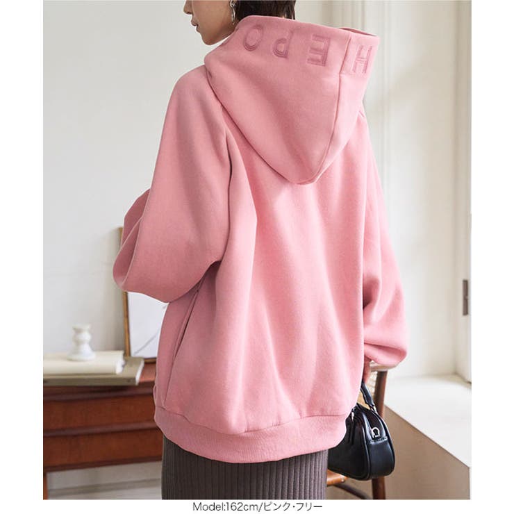 フード刺繍ビッグスウェットトップス［E3552］ フード刺繍 裏起毛 | KOBE LETTUCE | 詳細画像4 