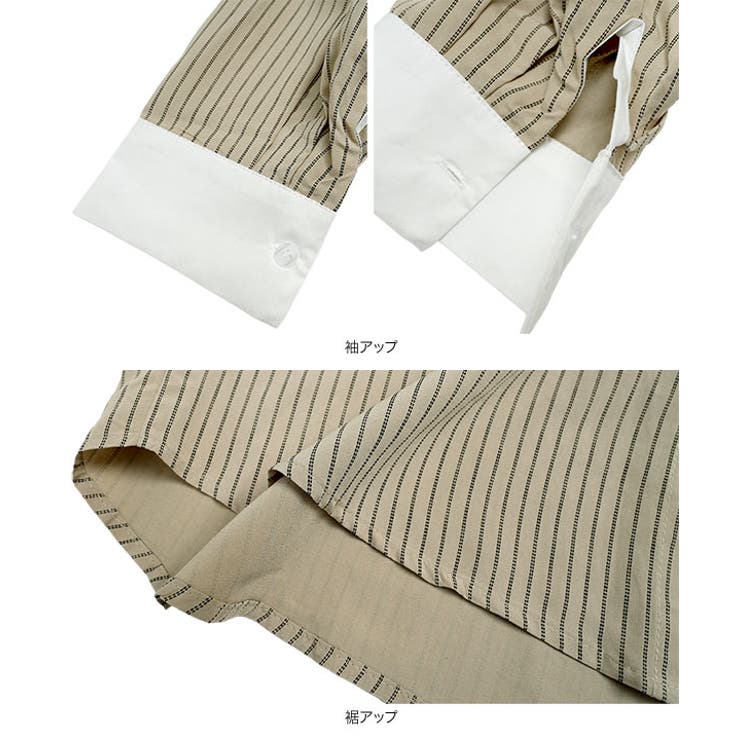 ストライプ柄シャツ×パンツセット［E3576］ | KOBE LETTUCE | 詳細画像11 