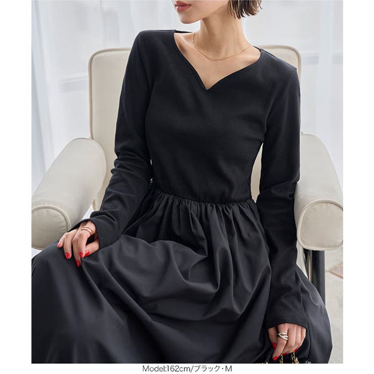 ハートネックドッキングワンピース［E3577］ | KOBE LETTUCE | 詳細画像3 