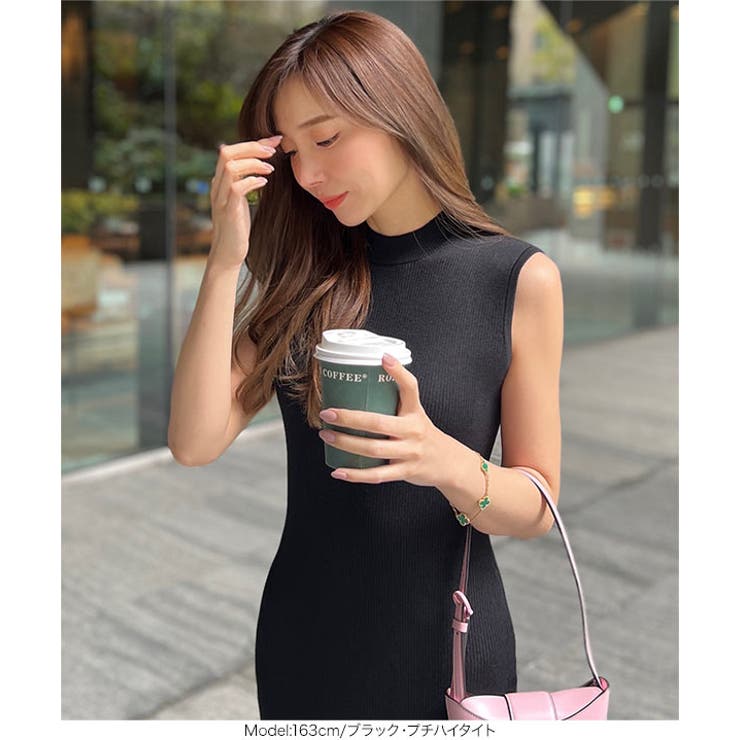 選べるタイプ リブニットノースリーブワンピース | KOBE LETTUCE | 詳細画像18 