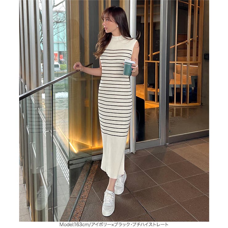 選べるタイプ リブニットノースリーブワンピース | KOBE LETTUCE | 詳細画像6 