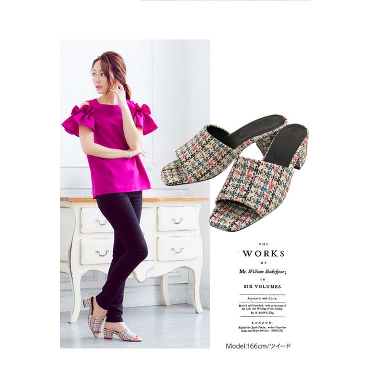 秋のオシャレは足元から！3TYPE スクエアトゥサボサンダル レディース | KOBE LETTUCE | 詳細画像12 