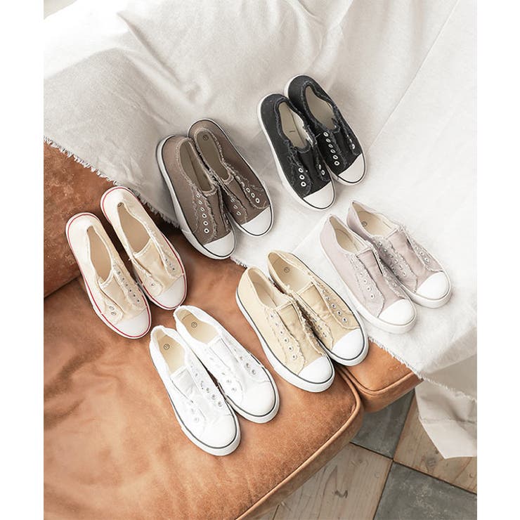 紐なしキャンバススニーカー レディース シューズ | KOBE LETTUCE | 詳細画像6 