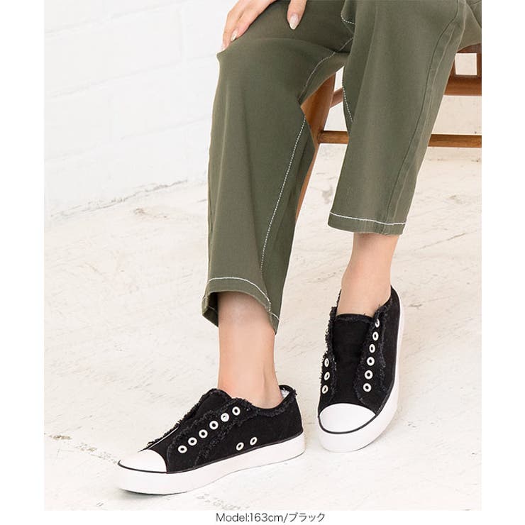 紐なしキャンバススニーカー レディース シューズ | KOBE LETTUCE | 詳細画像16 