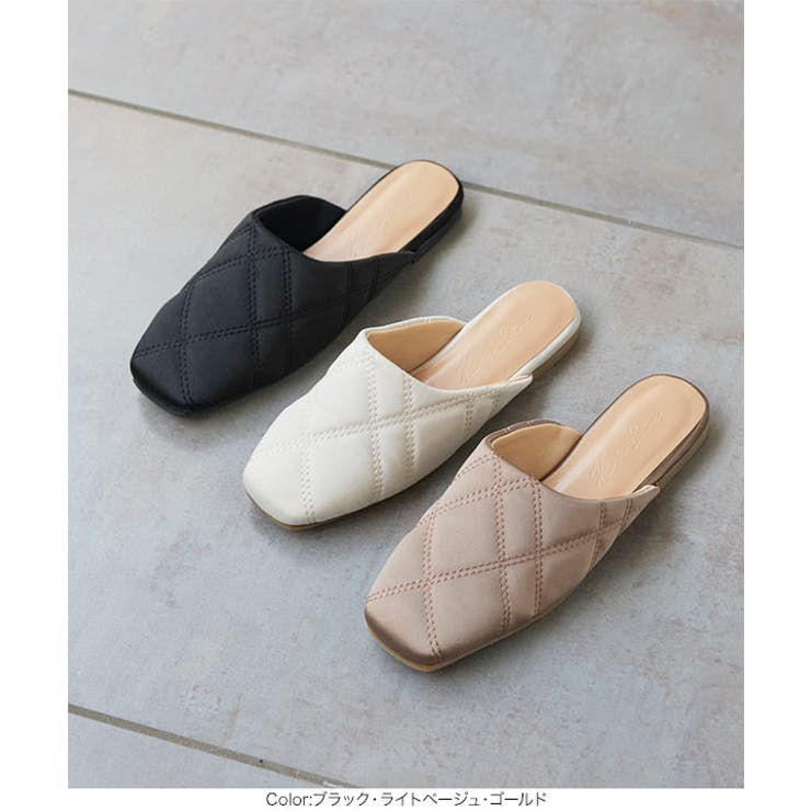 サテンキルティングミュールパンプス [I2402] レディース | KOBE LETTUCE | 詳細画像11 