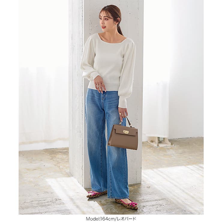 配色リボンポインテッドトゥバレエパンプス 秋 秋服 | KOBE LETTUCE | 詳細画像14 