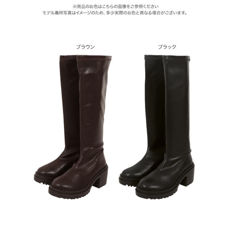 厚底ストレッチロングブーツ［I2590］ | KOBE LETTUCE | 詳細画像6 