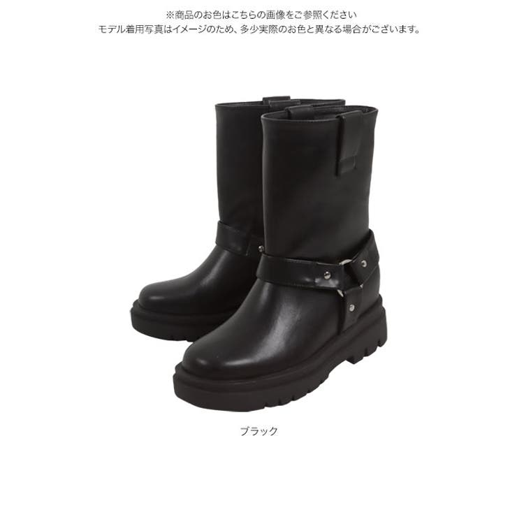 インソールショートバイカーブーツ［I2639］