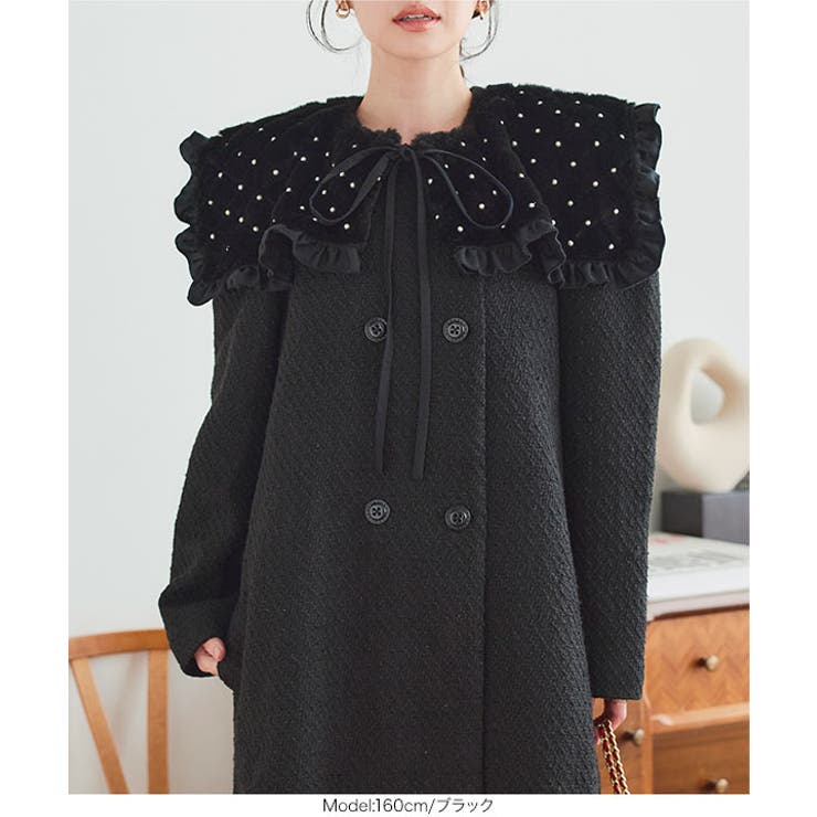 キルティングファー付け襟［J1159］ | KOBE LETTUCE | 詳細画像5 