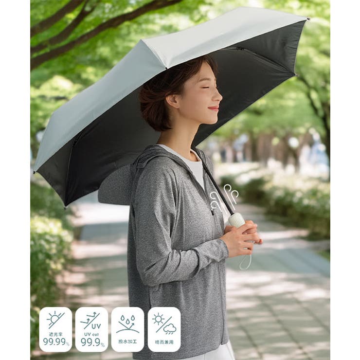 99.9%遮光99.9%UVカットハンディファン付き日傘［J1194］ | KOBE LETTUCE | 詳細画像1 