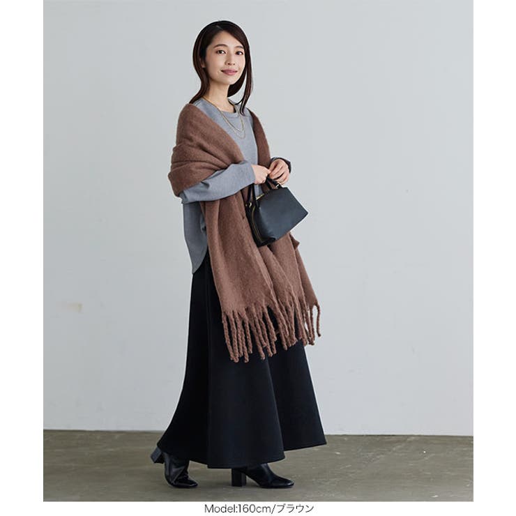 2wayフリンジ大判ストール [J935] マフラー | KOBE LETTUCE | 詳細画像9 