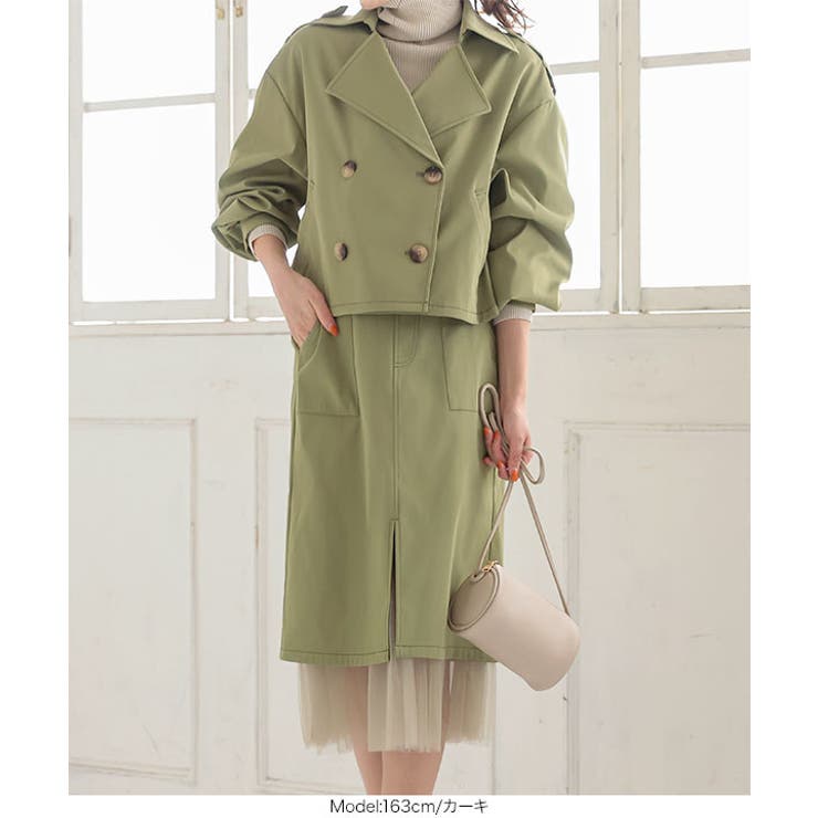 ボリュームスリーブショートトレンチコート［K1023］ | KOBE LETTUCE | 詳細画像8 