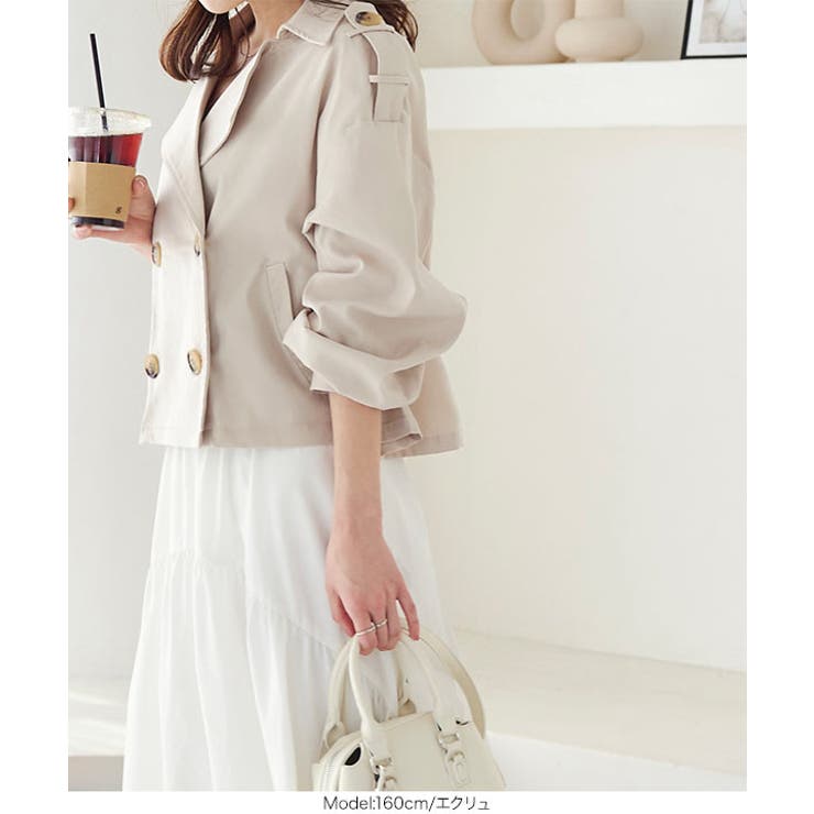 ボリュームスリーブショートトレンチコート［K1023］ | KOBE LETTUCE | 詳細画像2 