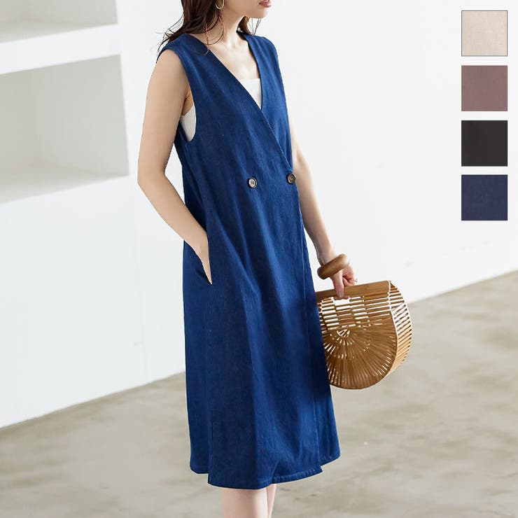 リネンロングジレジャンスカワンピース [K1136] レディース | KOBE LETTUCE | 詳細画像1 