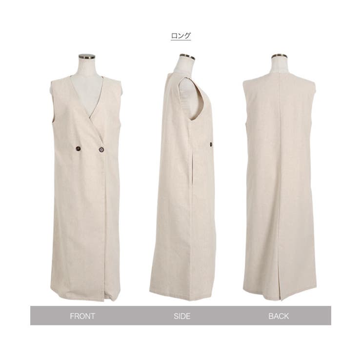 リネンロングジレジャンスカワンピース [K1136] レディース | KOBE LETTUCE | 詳細画像18 