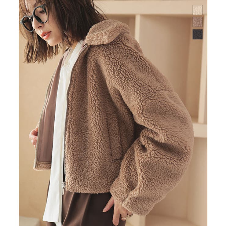 襟取り外し可能 2wayボアコート［K1287］[品番：KO000014116]｜KOBE  LETTUCE（コウベレタス）のレディースファッション通販｜SHOPLIST（ショップリスト）