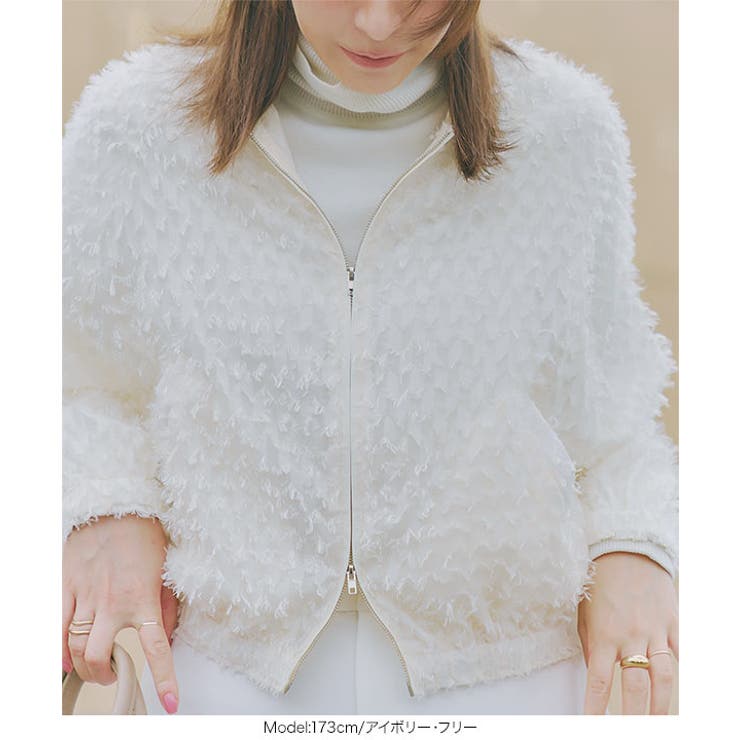 ボリュームスリーブシアーフェザーブルゾン［K1322］ | KOBE LETTUCE | 詳細画像2 