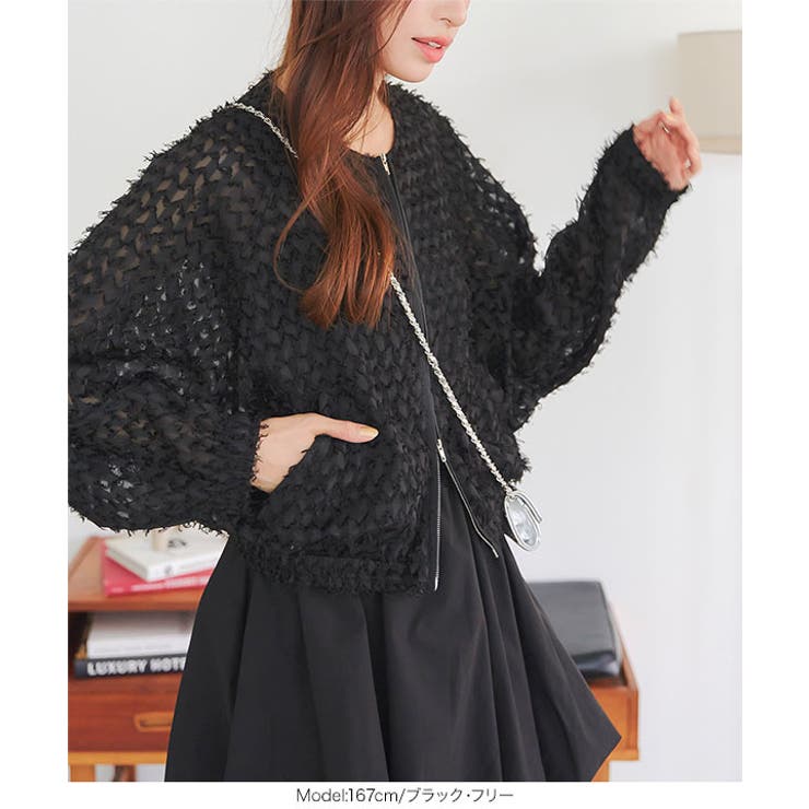 ボリュームスリーブシアーフェザーブルゾン［K1322］ | KOBE LETTUCE | 詳細画像7 