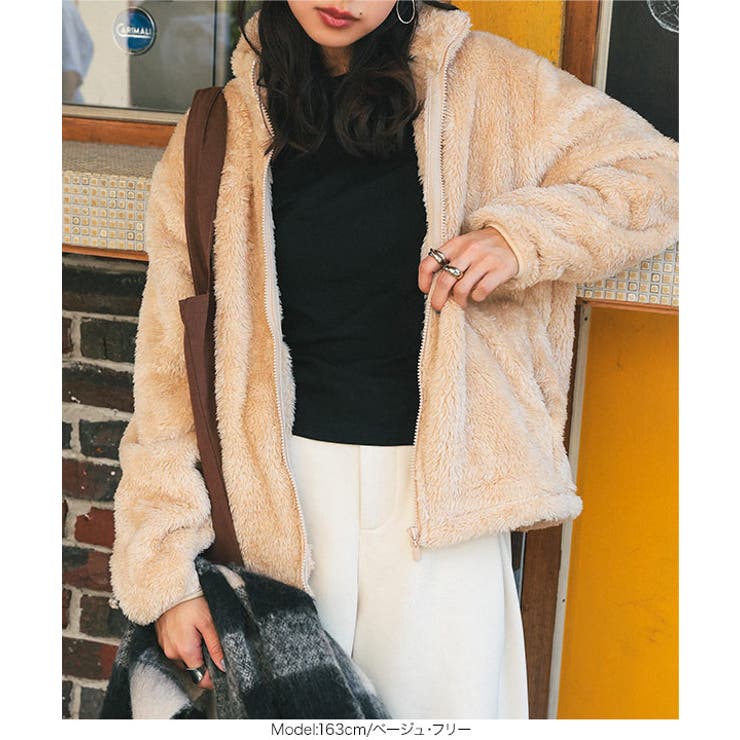 ファーフリースジップアップジャケット ファー フリース[品番