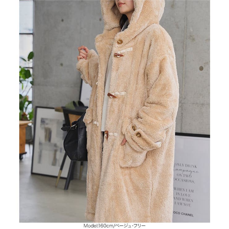 ファーフリースダッフルコート ファー フリース[品番：KO000015686