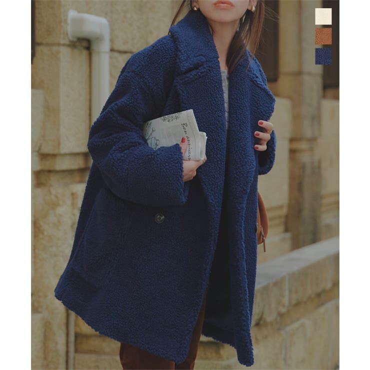 ビッグカラーボアコート ビッグカラー ボア[品番：KO000015631]｜KOBE