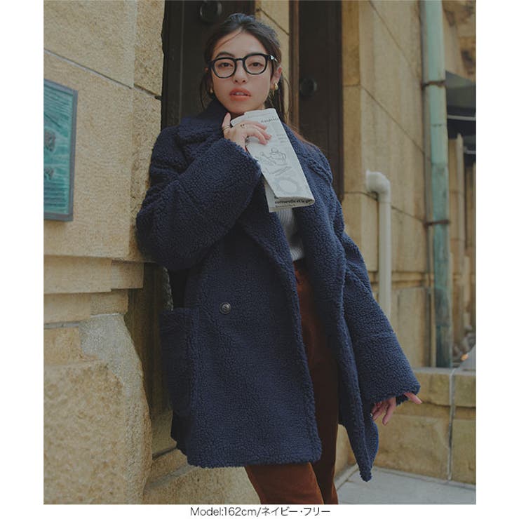 ビッグカラーボアコート ビッグカラー ボア[品番：KO000015631]｜KOBE