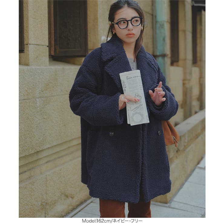 ビッグカラーボアコート［K1392］ ビッグカラー ボア[品番