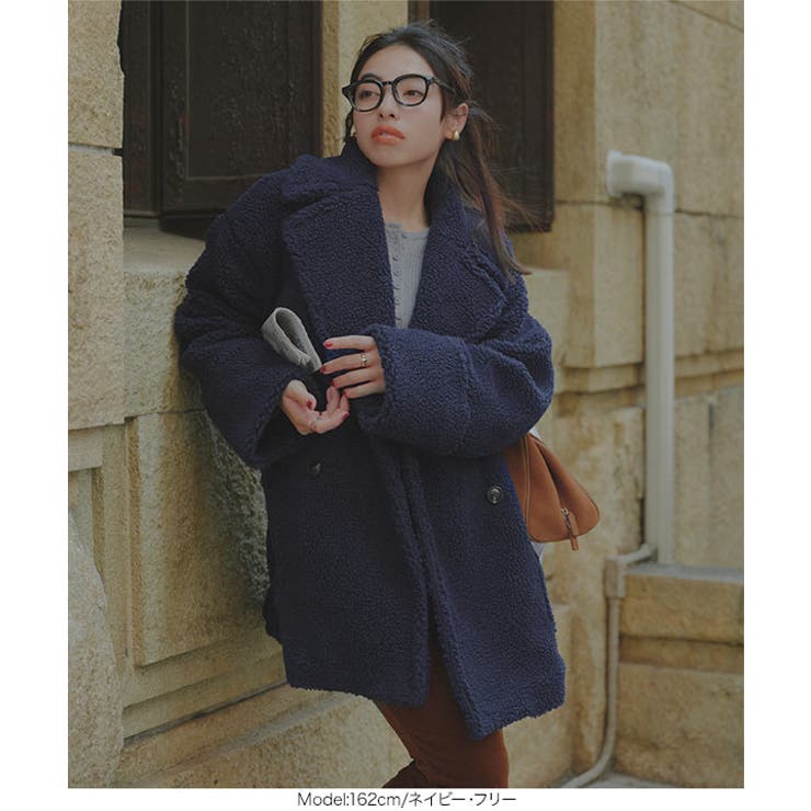 ビッグカラーボアコート ビッグカラー ボア[品番：KO000015631]｜KOBE