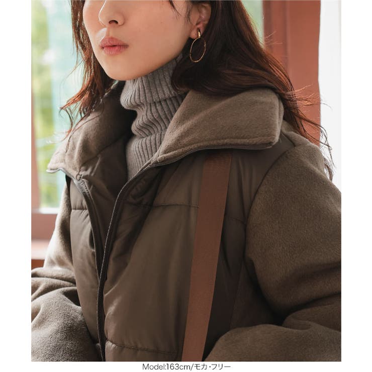 ビッグリボンスタンドカラー中綿ブルゾンコート ビッグリボン スタンドカラー | KOBE LETTUCE | 詳細画像9 