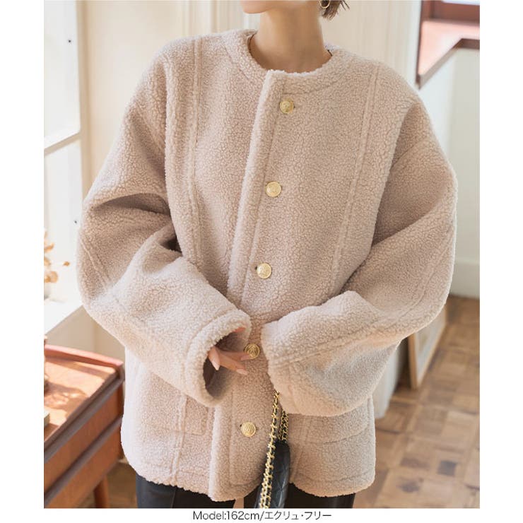 ムートンリバーシブルショート丈コート ムートン リバーシブル | KOBE LETTUCE | 詳細画像5 