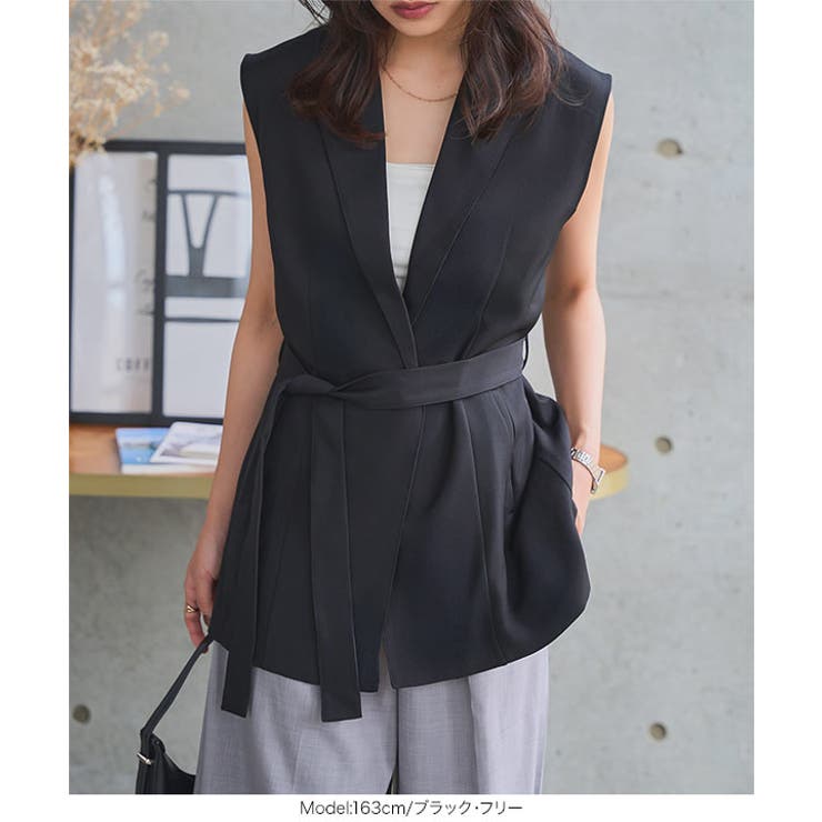 防シワテーラードジレベスト テーラードジレベスト ジレ | KOBE LETTUCE | 詳細画像4 