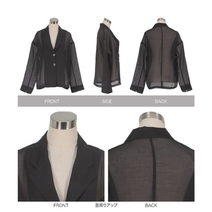 ロングスリーブシアーテーラードジャケット シアー テーラードジャケット | KOBE LETTUCE | 詳細画像16 