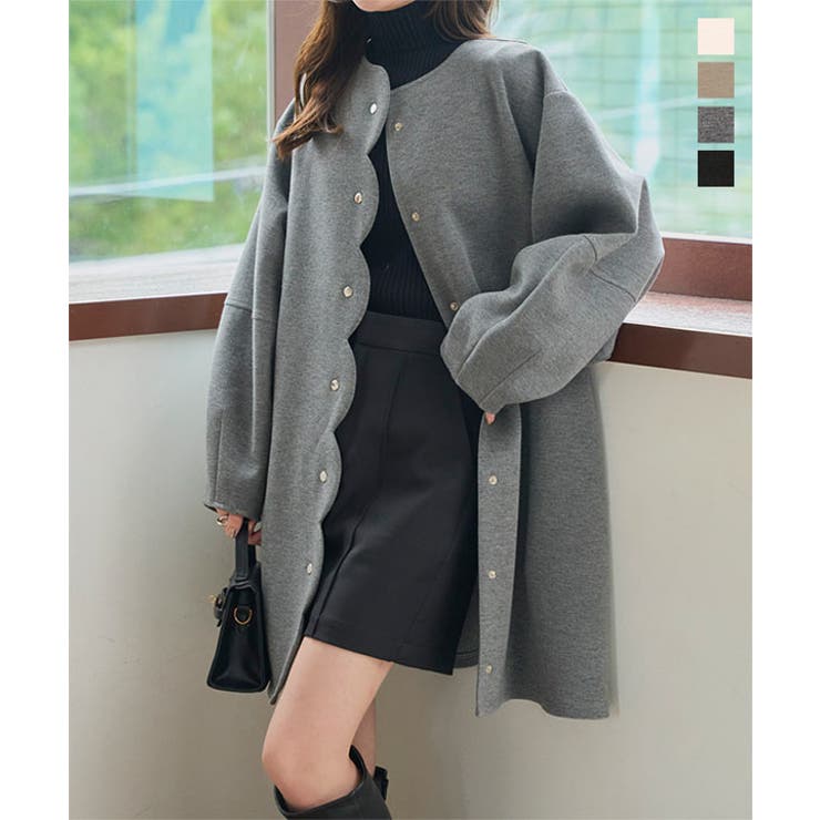 ダイバー素材スカラップコート ダイバー素材 スカラップ[品番