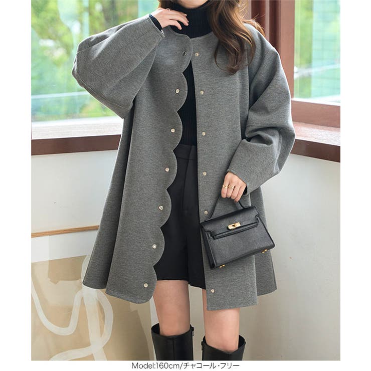 ダイバー素材スカラップコート［K1407］ ダイバー素材 スカラップ | KOBE LETTUCE | 詳細画像3 