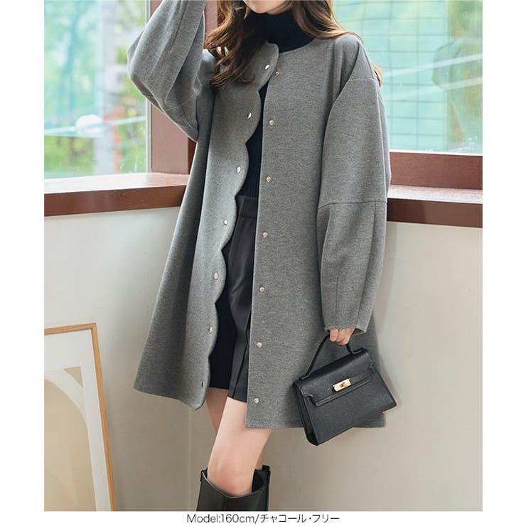 ダイバー素材スカラップコート［K1407］ ダイバー素材 スカラップ | KOBE LETTUCE | 詳細画像4 