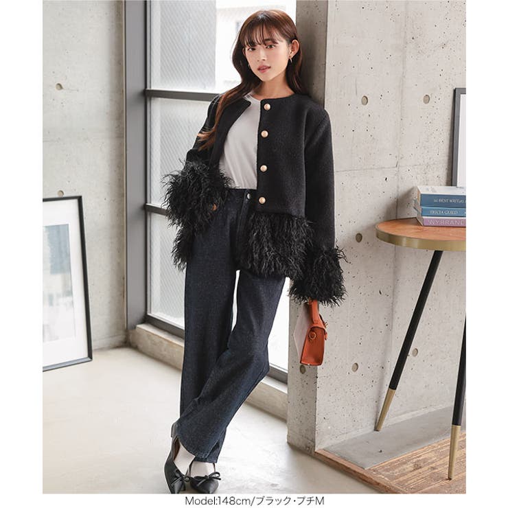 取り外し可能ファーつきフェイクウールアウター 取り外し可能 ファーつき | KOBE LETTUCE | 詳細画像15 