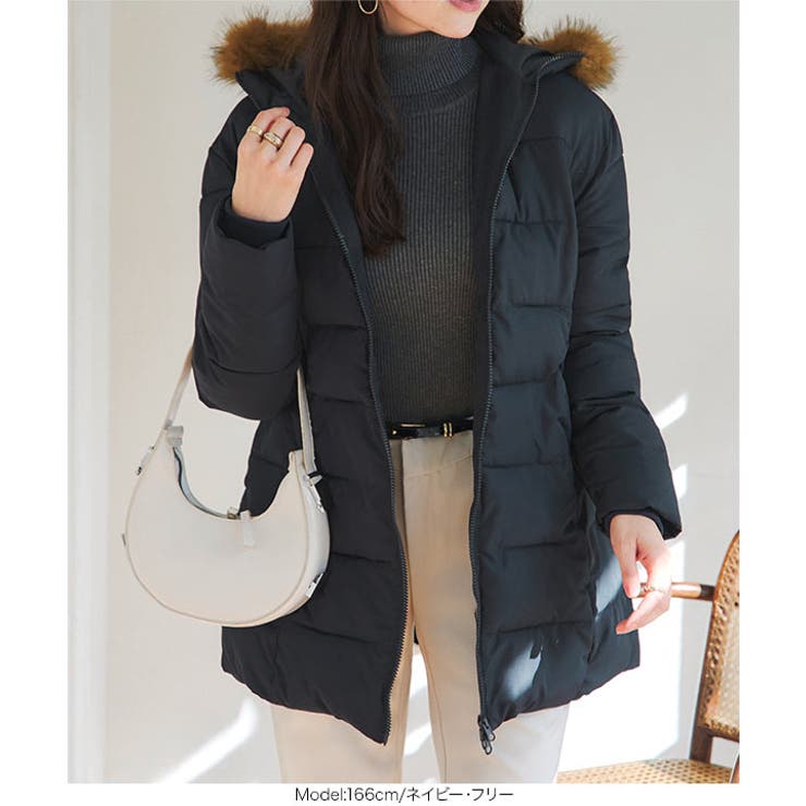 ベルト付きファーフード中綿コート 中綿コート ベルト付き | KOBE LETTUCE | 詳細画像3 