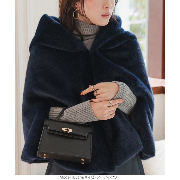 ファーケープマント［K1415］ ファーケープマント レディース | KOBE LETTUCE | 詳細画像9 