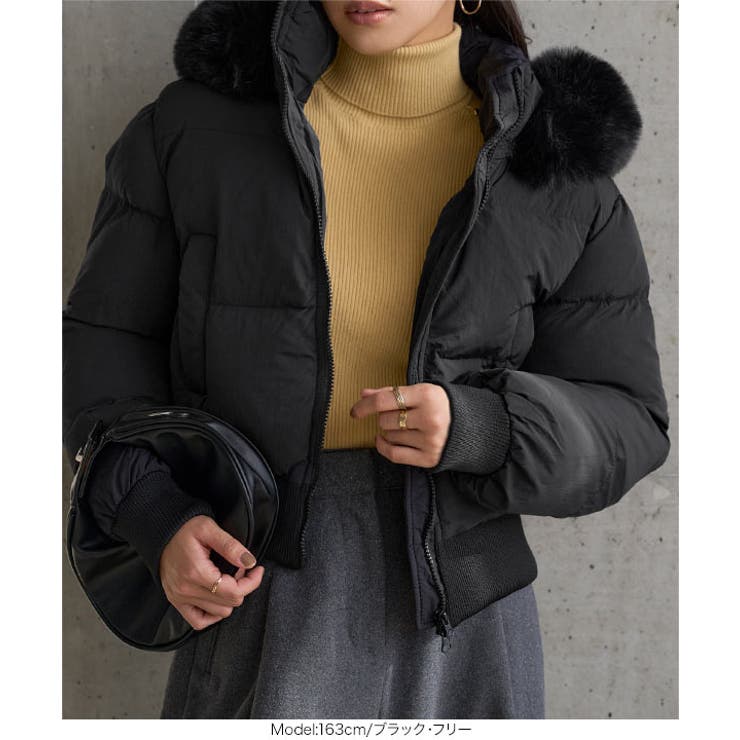 ボリュームファーショート丈中綿コート ボリュームファー ショート丈 | KOBE LETTUCE | 詳細画像2 