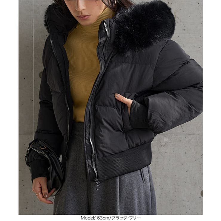 ボリュームファーショート丈中綿コート ボリュームファー ショート丈 | KOBE LETTUCE | 詳細画像4 