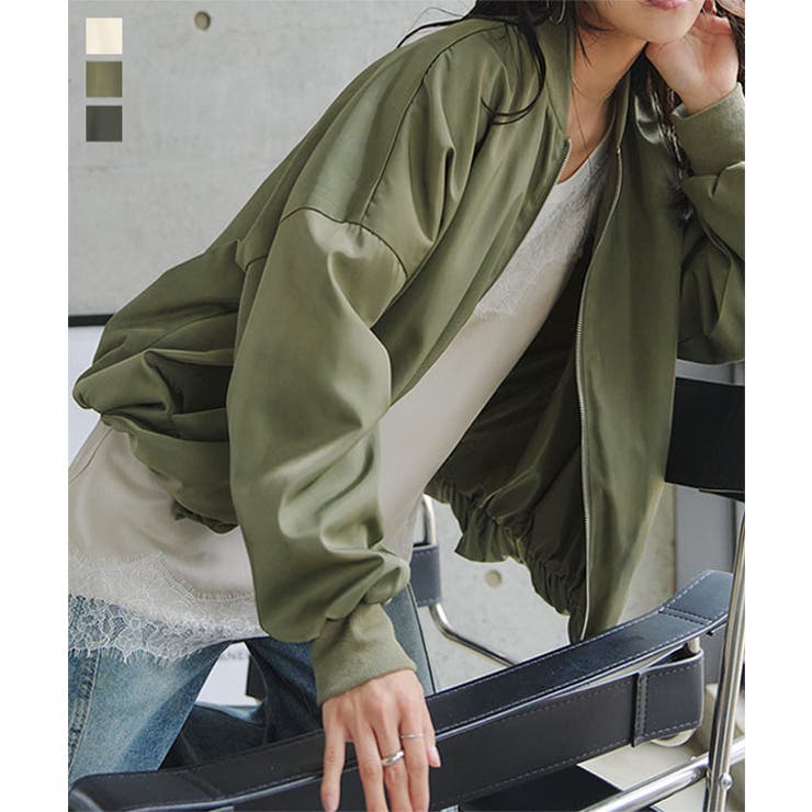 裾バルーンジップブルゾン［K1433］ ジップブルゾン 裾バルーン | KOBE LETTUCE | 詳細画像1 