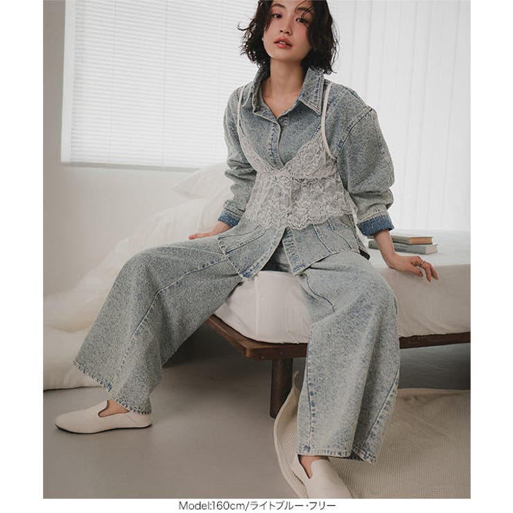 ブークレーデニムシャツジャケット［K1438］ デニムシャツ ジャケット | KOBE LETTUCE | 詳細画像7 