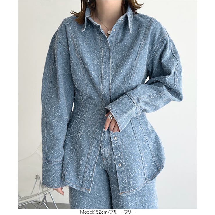 ブークレーデニムシャツジャケット［K1438］ デニムシャツ ジャケット | KOBE LETTUCE | 詳細画像5 