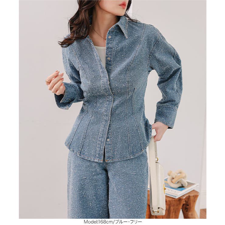 ブークレーデニムシャツジャケット［K1438］ デニムシャツ ジャケット | KOBE LETTUCE | 詳細画像3 