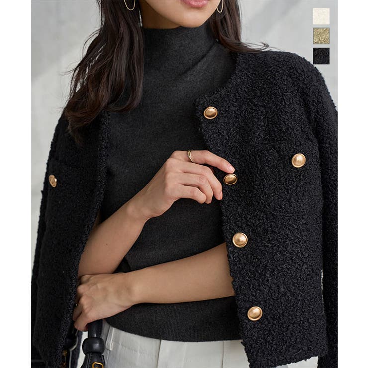 ブークレショート丈ジャケット［K1440］ ショート丈 ジャケット | KOBE LETTUCE | 詳細画像1 