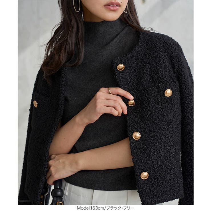 ブークレショート丈ジャケット［K1440］ ショート丈 ジャケット | KOBE LETTUCE | 詳細画像6 