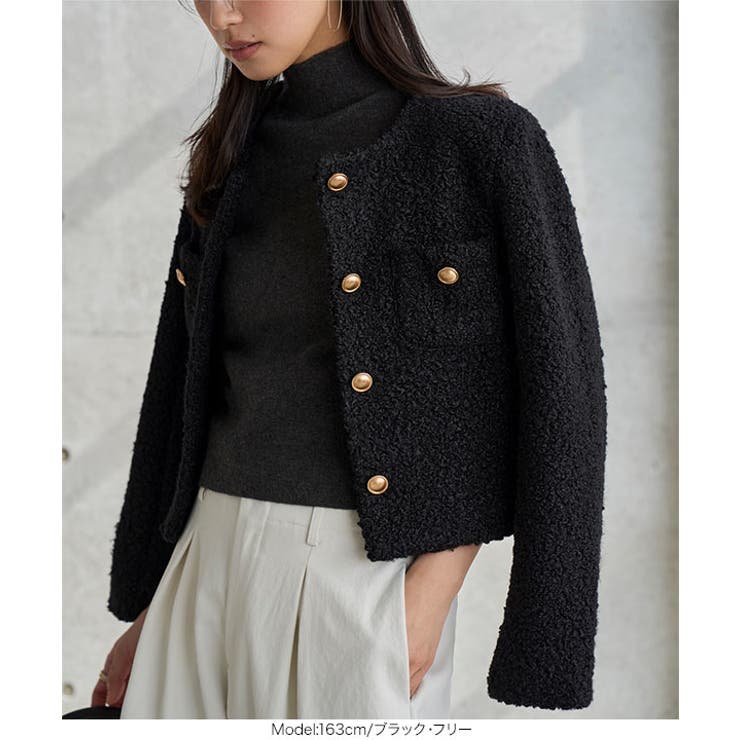 ブークレショート丈ジャケット［K1440］ ショート丈 ジャケット | KOBE LETTUCE | 詳細画像7 